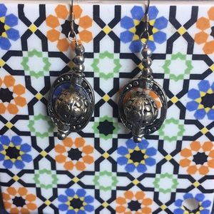 Sterling Silver Dangling Globe Earrings
